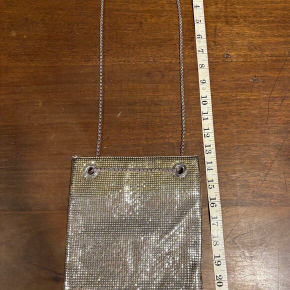 Vintage Whiting & Davis Silver Mesh Shoulder Bag with Fringe - Picture 4 of 5